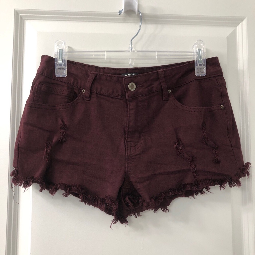 Maroon Short Shorts